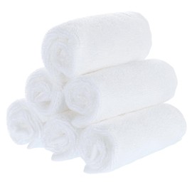 6 Pack Flannel Face Cloths, 20x20cm Face Flannels Cotton Face Cloth Facial Cleaning Cloth Washcloth Face Removing Towel Makeup Remover Wipes Muslin Cloths for Beauty Routine