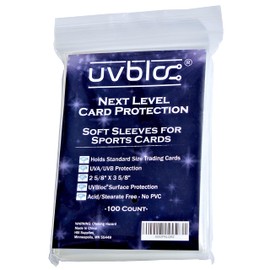 UVBLOC Penny Baseball Card Sleeves (100 Pack) Soft Protector Holders for Trading Basketball Football Cards