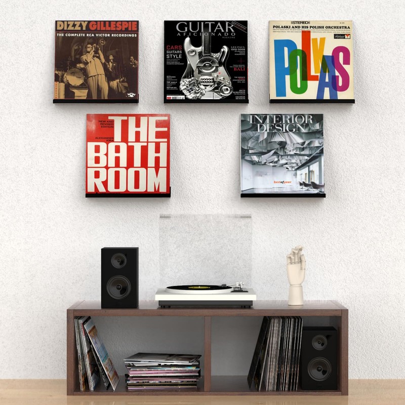 ILYXY Acrylic Vinyl Record Holder Wall Mount – 8 Pack