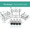 Sorbus® Buffet Caddy — 7-Piece Stackable Set Includes Plate, Napkin,