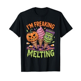 Trick Or Treat Creepy Ghouls Ice Cream Scary Night T-Shirt