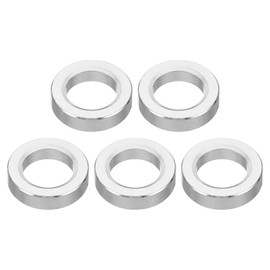 PATIKIL M10 Round Aluminium Spacer Metal Spacer 10.2 mm ID x 16 mm AD x 4 mm L Thickness Aluminium Spacer Screw Spacer for 3/8 Inch M10 Screw Bolts Pack of 5