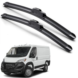 EZ Motoring For 2014-2024 Dodge RAM ProMaster Windshield Wiper Blades J-HOOK Hybrid Silicone