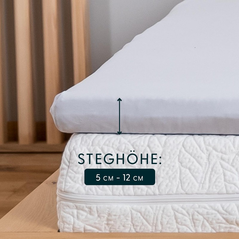Jona Sleep Topper Cover Fitted Sheet Cotton Oeko Tex Fitted