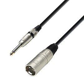 Adam Hall 3 Star Series 1m XLR Male to 6.3mm Jack Mono Microphone Cable