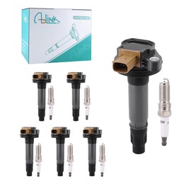 AULINK Set of 6 UF646 Ignition Coil Pack & SP534 Spark Plug (3.5L V6 Only) For Ford F150 EcoBoost Flex Taurus Explorer Lincoln MKS MKT 2011 2012 2013 2014 2015 2016 2017