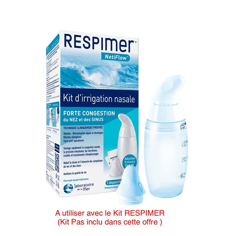RESPIMER NETIFLOW RECHARGES SACHETS POUR IRRIGATION Nasale - Lot de