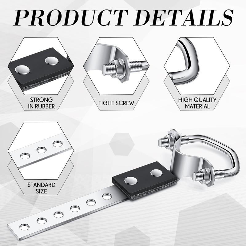 Geetery 1 Pcs Exhaust Hangers Muffler Hanger 6 Hole Swivel