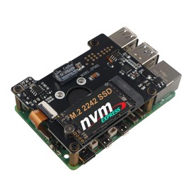 ZDE ZP582 PoE HAT PCIe to M.2 Key-M NVMe SSD Adapter Board Power Over Ethernet with Onboard Cooling Fan for Raspberry Pi 5 Support M.2 NVMe SSD 2230/2242 802.3af/at Network Standard