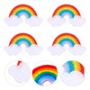 Garneck 4pcs Rainbow Iron on Patches Sew On Patches Decorative