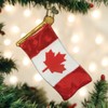 Old World Christmas - Adorno Canadiense, Bandera roja y Blanca