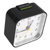 Small Clock Black Alarm Silent Minimalistic Design Snooze with Backlight