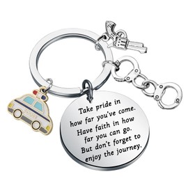 FUSTMW Police Gifts Keychain Police Car Keychain Police Officer Gifts Policemen Gifts Police Jewelry Police Graduation Gifts, Police Car Keychain, Large
