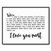 I Love You More Wall Art, When I Say I