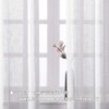 MIULEE 2 Panels Natural Linen Long Semi Sheer Window Curtains