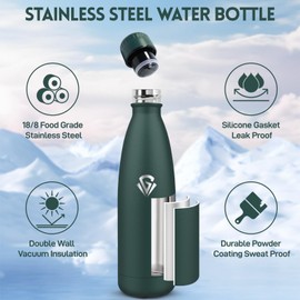 HoneyHolly Thermos Flask, 18/8 Stainless Steel, Water Bottle, Stainless Steel, 750 ml, BPA-Free, Sports Water Bottle, Double-Walled Vacuum Insulated, Thermos Flask for Outdoor, Camping, Picnic,