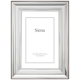 Siena Classic Plain Silver Picture Frame, Tarnish Resistant Finish, Perfect Photo Frame for any End Table, Credenza, Shelf, or Nightstand, Silver 4x6