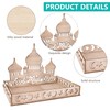 Ramadan Plate Eid Mubarak Decorative Tray with Moon Star Castle