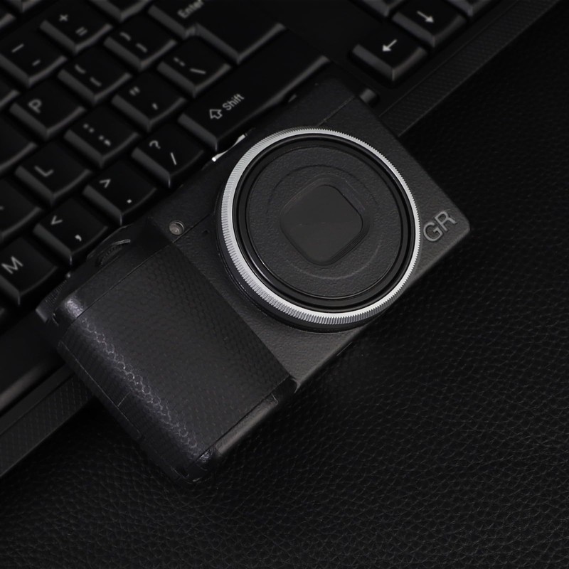 Haoge Silver Grey Metal Decorate Camera Ring for RICOH GR3X/GRIIIX