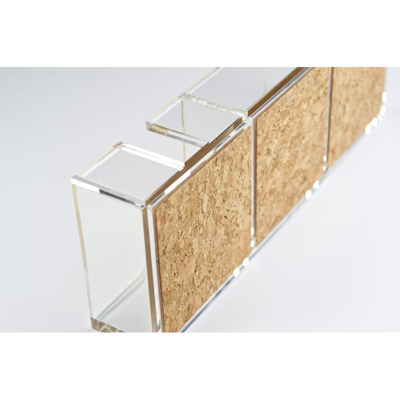 Dany Marcus Desk Organiser Acrylic Transparent with Gold - 3