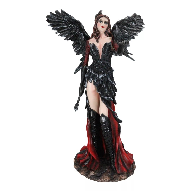 Ebros Gift Gothic Raven Crow Trainer Angel Fairy In Black