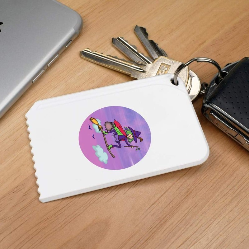 Azeeda 'Witch Riding Broomstick' Plastic Ice Scraper (IC00041284)
