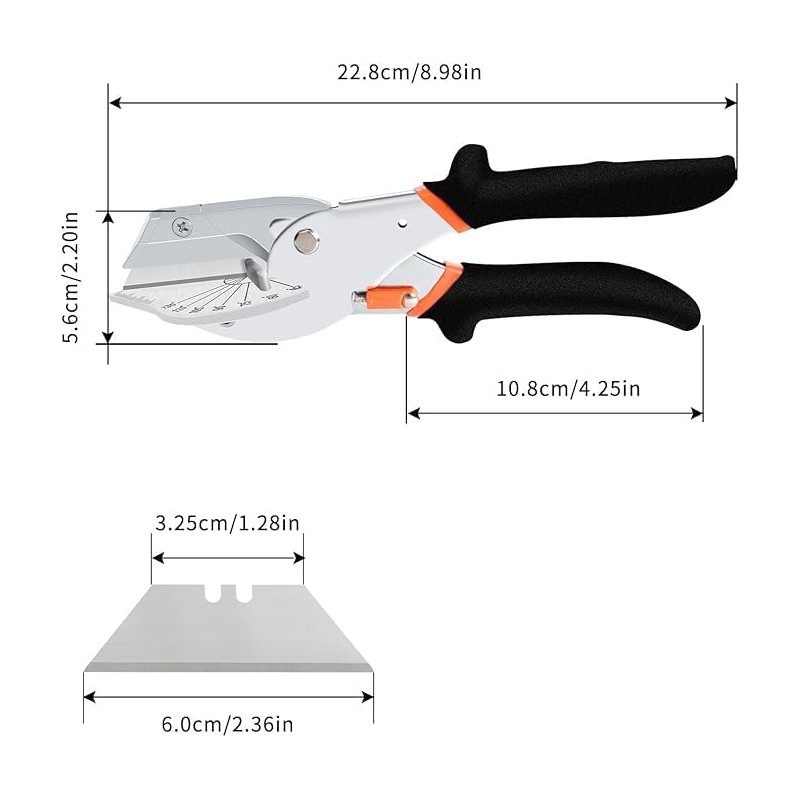 Mitre Scissors, Multi Angle Trim Cutter, Adjustale at 45 to