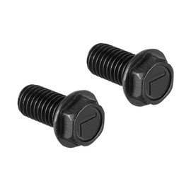 sourcing map Flange Bolts Left Hand Thread 8.8 Grade Carbon Steel Black M8 x 16 mm Pack of 2