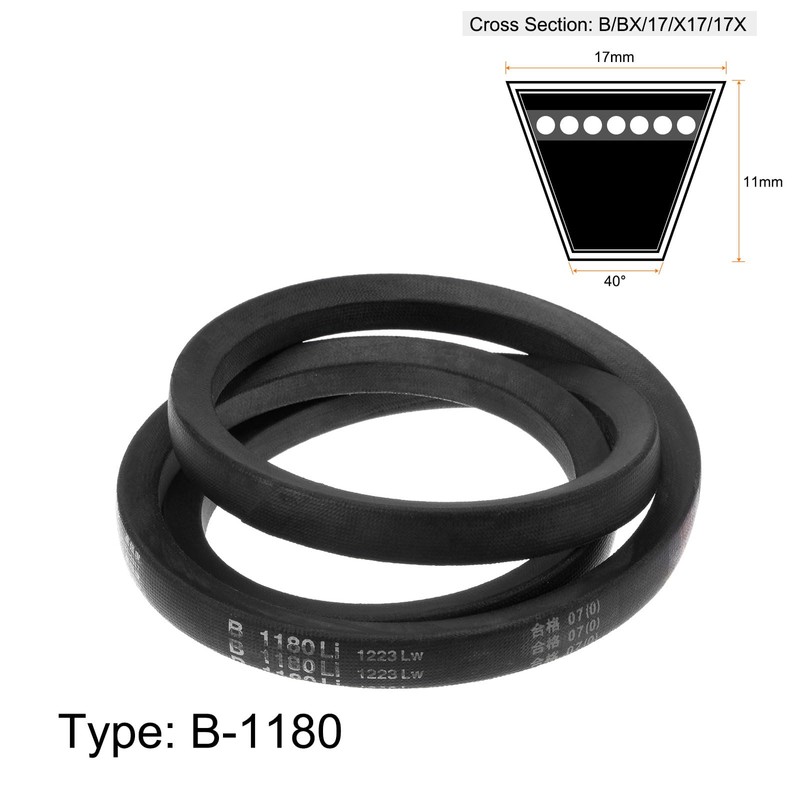 sourcing map B-1180Li V-belt drive belt, 1180 mm, inner circumference