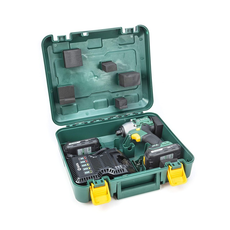 SATA 18-Volt 1/4-Inch Drive Hex Brushless Impact Driver Lithium-Ion Kit,