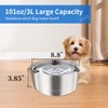 Kactoily 3L/101oz Large Capacity Dog Water Bowl Stainless Steel No