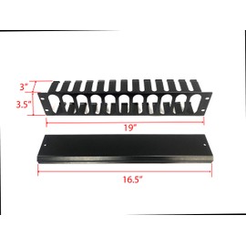 AEONS 2U Cable Management Horizontal Cable Manager Rack Mount Server Cabinet Manager Plus Cover 2-Pack