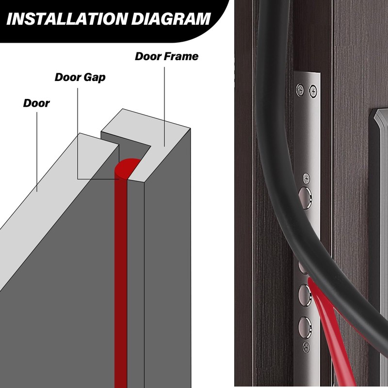 Silicone Weather Stripping Door Seal, 20FT Self Adhesive D-Shaped Car