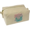 'Life is Short Buy The Shoes' Canvas Wash Bag/Makeup Case (CS00037770)