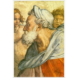 Artist Painter Michelangelo Buonarroti Poster Print of Painting Prophet Ezekiel CANVAS Print