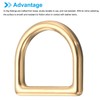 PATIKIL 5/8 Inch Brass D-Rings, Pack of 2, Solid Pure
