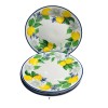 Royal Norfolk Lemon Floral Dinner Plate W/ Blue Rims, 10.5-(4)