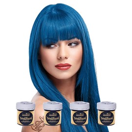 4 x La Riche Directions Semi-Permanent Hair Colour 88 ml Tubs - Denim Blue