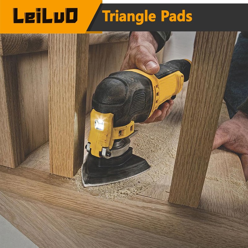 LEILUO 127 Pcs Oscillating Tool Sanding Pad Kit - 4
