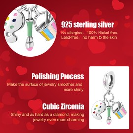 DOLARISE 925 Sterling Silver Charms for Bracelets Animal Cartoon Moon Stars Balloons DIY Christmas Birthday Gifts Beads for Women, Silver
