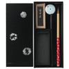 Akashiya AR-03SH Calligraphy Set, For Adults, Echizen Lacquer, Black, Hanamaru