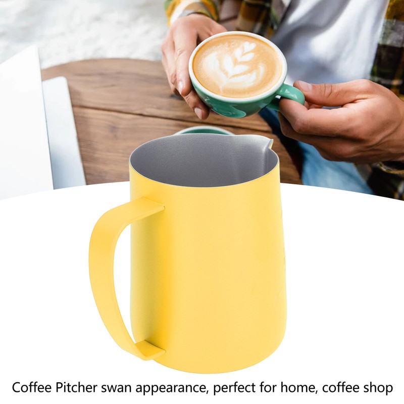 Coffee Latte Art Pitchers Bevel Design 450ml Stainless Steel Milk