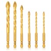 6PCS Golden Ceramic Tile Drill Bits, JOERIC Masonry Drill Bits