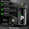 Prūf Jar with Built-In Hygrometer – 500ml Air-Tight, UV-Proof Glass