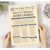 60th Birthday Gift Ideas - Day You Were Born Newspaper