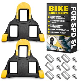 2 Pcs SPD SL Cleats – Road Bike Cleats for Cycling Shoes – Compatible with Shimano and Peloton Pedals, Spin Classes and Training, Wear-Resistant, Easy Installation for High Performance Riding