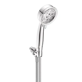 Moen 26015 Caldwell 4.25-Inch 5-Function Handheld Shower with Bracket and Hose, Chrome