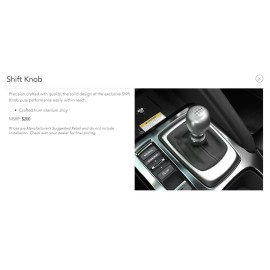 ACURA INTEGRA 2024-2025 SHIFT KNOB (TITANIUM) GENUINE OEM PART # 08U92-S2A-100