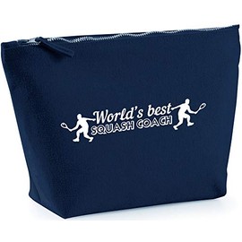 Hippowarehouse World's best squash coach printed make up cosmetic wash bag 18x19x9cm