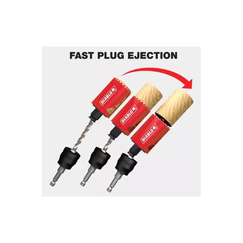 Diablo DHS16SEL 16 Piece Electrician's Bi‑Metal Hole Saw Set-NEW